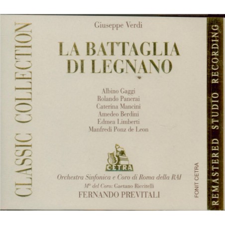 VERDI - Previtali - La battaglia di Legnano, opéra en quatre actes..